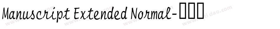 Manuscript Extended Normal字体转换